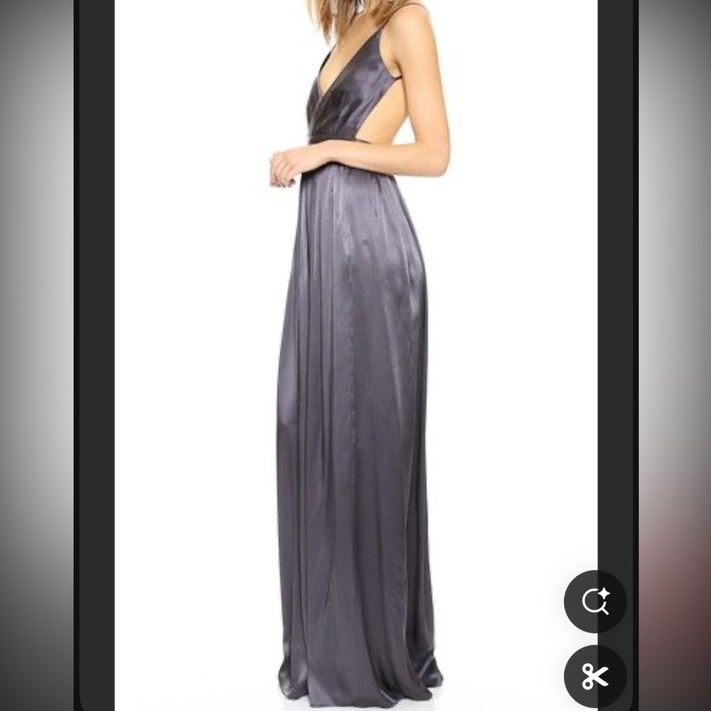 Elegant Satin Backless Gown
